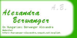alexandra berwanger business card